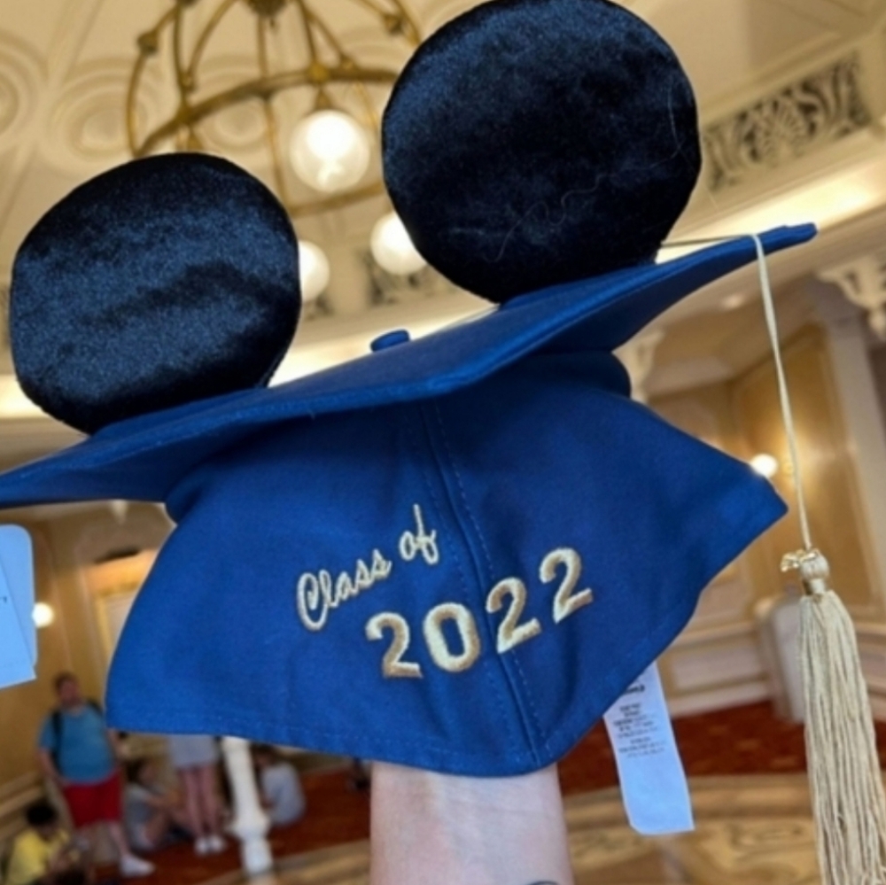 ❗Disney Navy Mickey Mouse Ear Graduation Tassel Cap❗